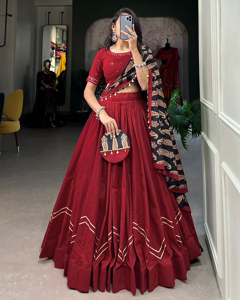 Lehenga choli maroon colour best sale